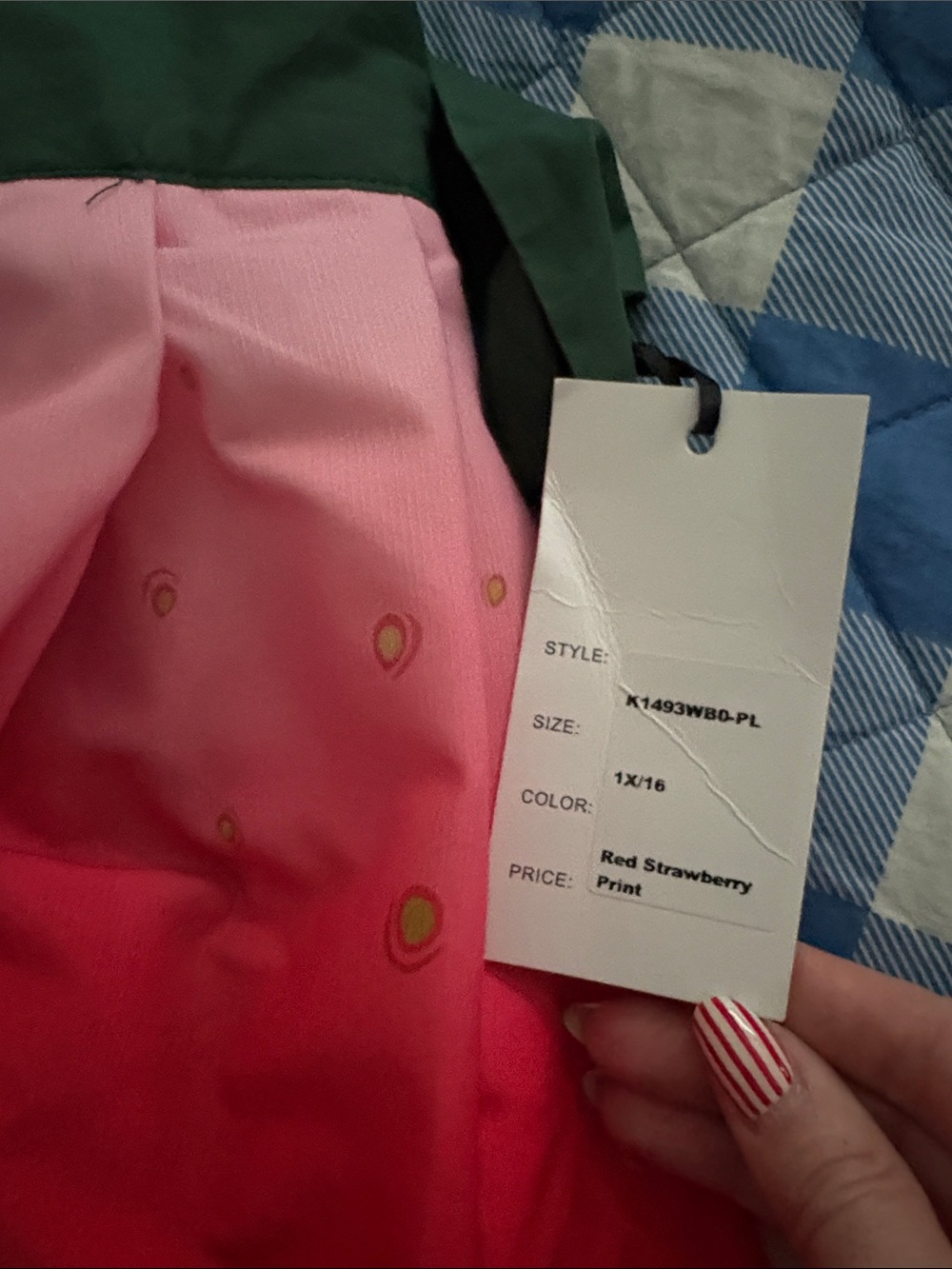 Unique Vintage Ombré Strawberry Green Waist Tie - Picture 3 of 5